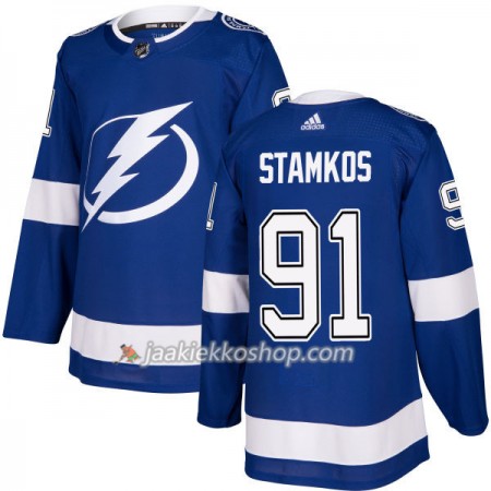Miehille NHL Tampa Bay Lightning Pelipaita Steven Stamkos 91 Adidas 2017-2018 Sininen Authentic